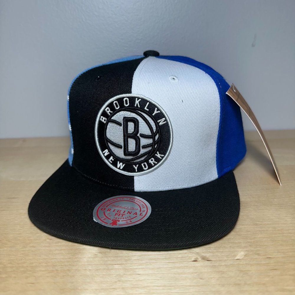 Brooklyn Nets Baseball Hat Cap Snapback Mitchell & Ness 75th Anniversary New